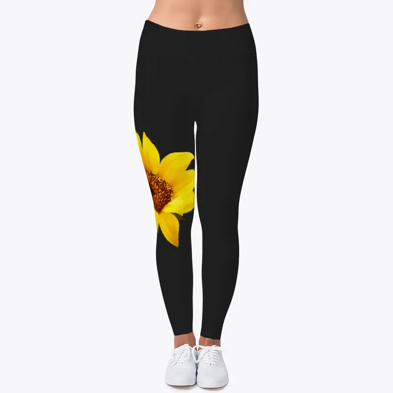 Sunflower Floral Flower Leggings